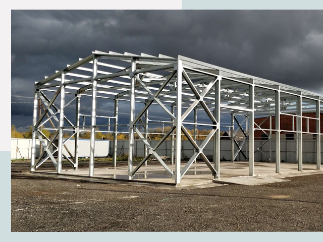 Двускатные ангары в Кыштым от 623 руб. за квадрат