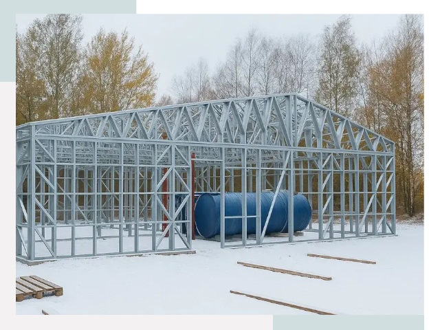 Металлические ангары в Кыштыме