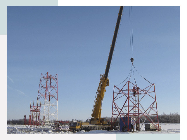 Монтаж вышек связи в Кыштыме