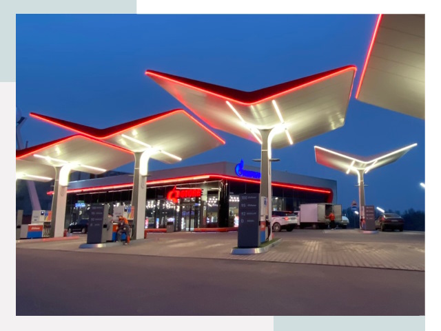 Навесы для АЗС в Кыштыме