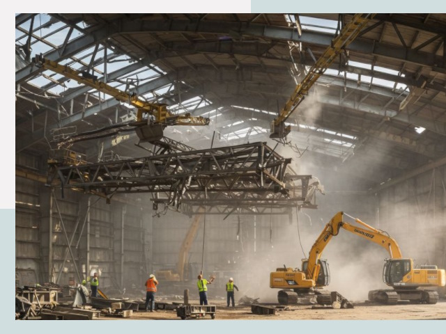 Демонтаж ангаров в Кыштыме от 623 руб. за м²